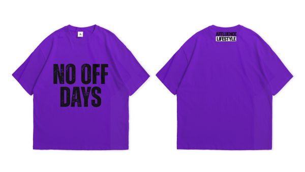 Affluence “NO OFF DAYS” Tee – Purple Edition